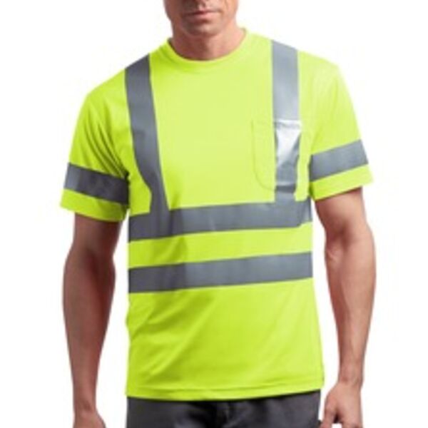 CornerStone® - ANSI Class 3 Short Sleeve Snag-Resistant Reflective T-Shirt. CS408 Thumbnail